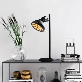 Lampa de masa, Opviq, 521SHN2252, Alb/Negru imagine