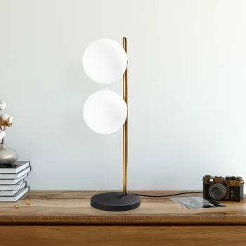 Lampa de masa, Opviq, 521SHN2272, Auriu / Alb / Negru imagine