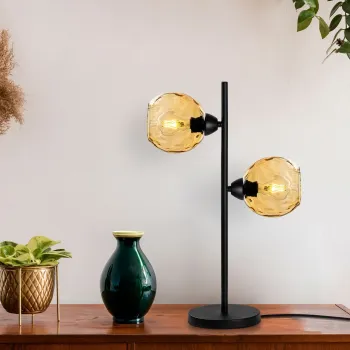 Lampa de masa, Opviq, 521SHN3667, Galben/Negru imagine