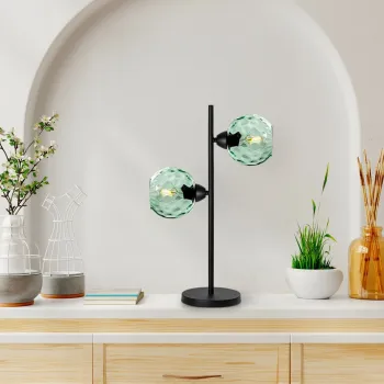 Lampa de masa, Opviq, 521SHN3668, Menta / Negru imagine