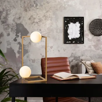 Lampa de masa, Opviq, 521SHN3675, Auriu imagine