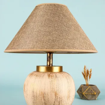 Lampa de masa, Opviq, 687HMY1484, Bej imagine