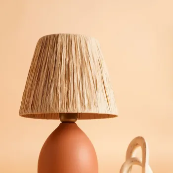 Lampa de masa, Opviq, 687HMY2231, Portocaliu imagine