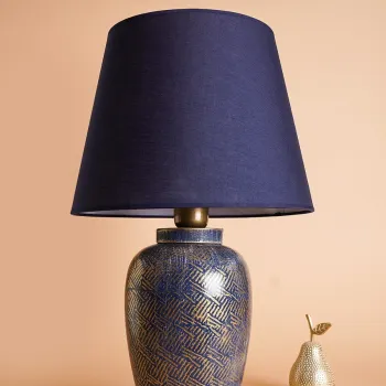 Lampa de masa, Opviq, 687HMY2281, Albastru / Auriu imagine