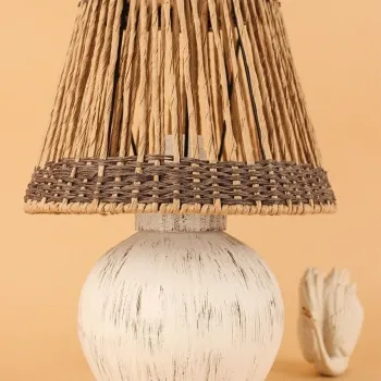 Lampa de masa, Opviq, 687HMY2352, Crema / Antichitate imagine