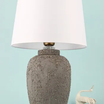 Lampa de masa, Opviq, 687HMY2392, Gri/Alb imagine