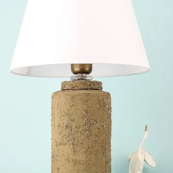 Lampa de masa, Opviq, 687HMY2394, Bej/Alb imagine