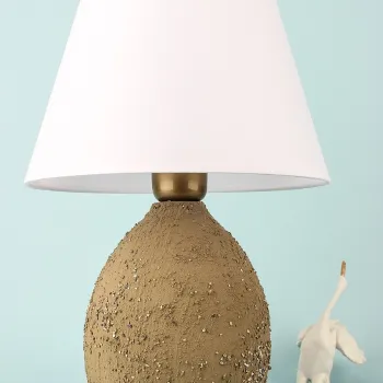 Lampa de masa, Opviq, 687HMY2395, Bej/Alb imagine