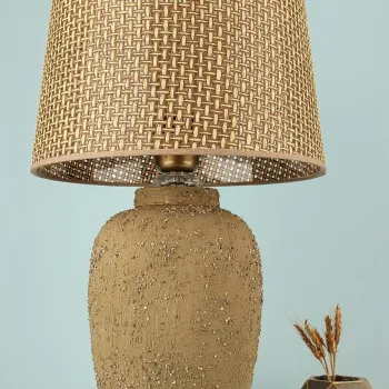 Lampa de masa, Opviq, 687HMY2408, Galben mustar imagine