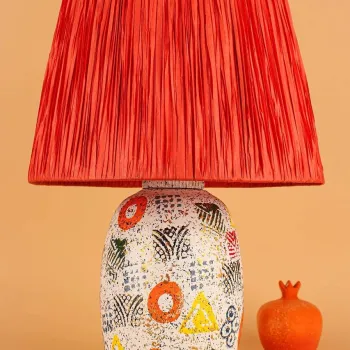 Lampa de masa, Opviq, 687HMY2461, Portocaliu imagine