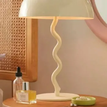 Lampa de masa, Opviq, 751ARL1123, Metal, Crem imagine