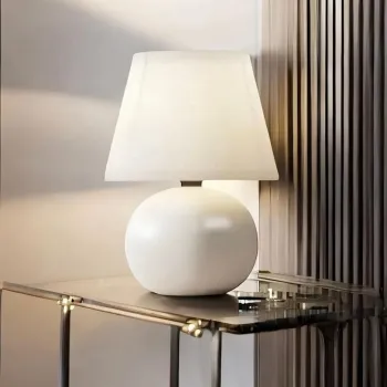 Lampa de masa, Opviq, 751ARL1124, Metal, Crem imagine