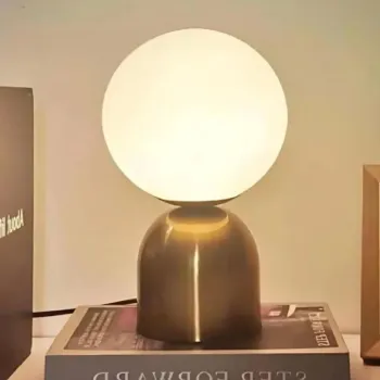 Lampa de masa, Opviq, 751ARL1126, Metal, Aur/Alb imagine