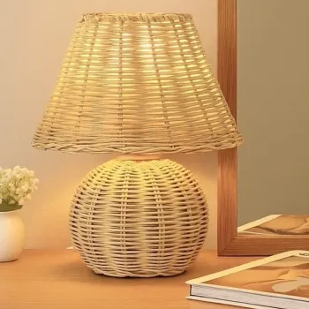 Lampa de masa, Opviq, 751ARL1136, CORP DIN BAMBUS, Bej imagine