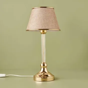 Lampa de masa, Opviq, 780SGN2117, Bej / Auriu imagine