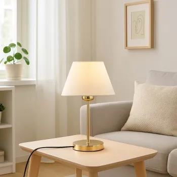 Lampa de masa, Opviq, 780SGN2153, Crem imagine