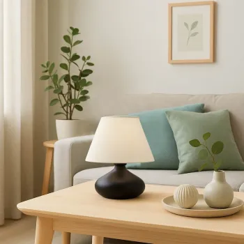 Lampa de masa, Opviq, 780SGN2155, Crem/Negru imagine