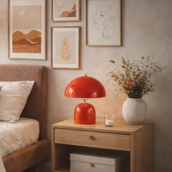 Lampa de masa, Opviq, 780SGN2169, Rosu imagine