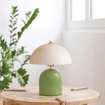 Lampa de masa, Opviq, 780SGN2174, Menta / Crema imagine