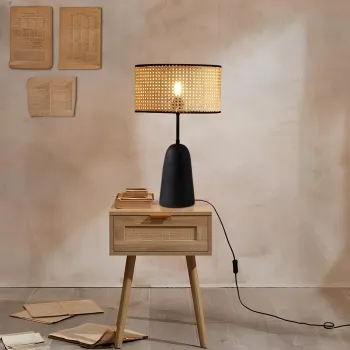 Lampa de masa, Opviq, 780SGN4646, Bej/Negru imagine