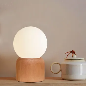 Lampa de masa, Opviq, 780SGN4703, Bej/Alb imagine