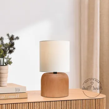 Lampa de masa, Opviq, 780SGN4707, Bej / Crem imagine