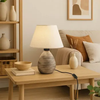 Lampa de masa, Opviq, 780SGN4775, Crem imagine