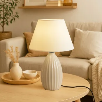 Lampa de masa, Opviq, 780SGN4776, Crem imagine