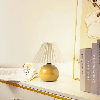 Lampa de masa, Opviq, 780SGN4778, Crem / Galben imagine