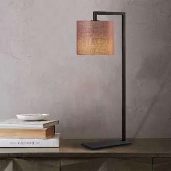Lampa de masa, Opviq, 892OPV1133, Metal, Maro / Negru imagine