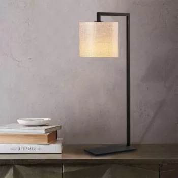 Lampa de masa, Opviq, 892OPV1136, Metal, Crem/Negru imagine
