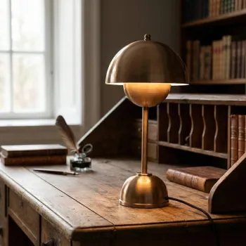 Lampa de masa, Opviq, 892OPV2234, Maro antichizat imagine