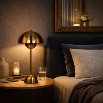 Lampa de masa, Opviq, 892OPV2235, Maro antichizat imagine