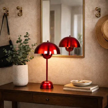 Lampa de masa, Opviq, 892OPV2237, Rosu imagine