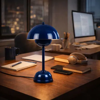 Lampa de masa, Opviq, 892OPV2238, Albastru imagine