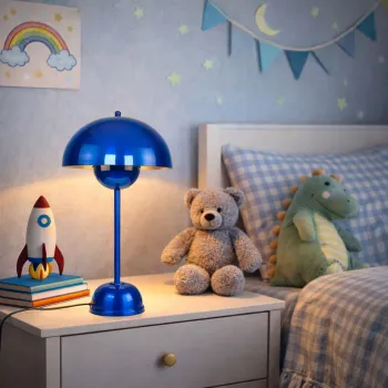 Lampa de masa, Opviq, 892OPV2239, Albastru imagine