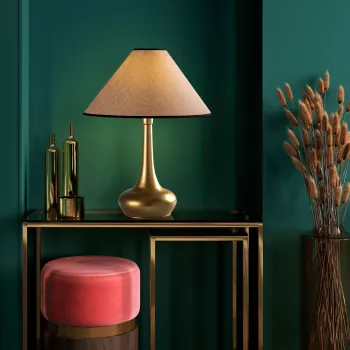 Lampa de masa, Opviq, 892OPV2459, Auriu / Maro deschis imagine