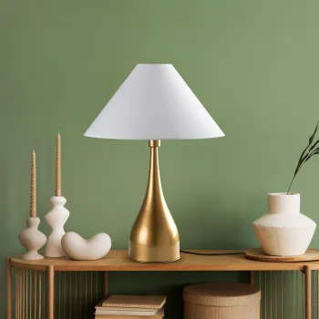 Lampa de masa, Opviq, 892OPV2472, Aur/Alb imagine