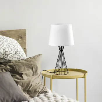 Lampa de masa, Opviq, 892OPV2497, Alb/Negru imagine