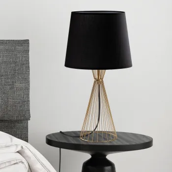 Lampa de masa, Opviq, 892OPV2498, Aur/Negru imagine