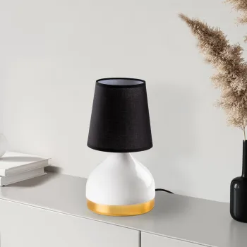 Lampa de masa, Opviq, 892OPV2555, Alb/Negru imagine