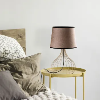 Lampa de masa, Opviq, 892OPV2574, Auriu / Maro deschis imagine