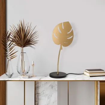 Lampa de masa, Opviq, 892OPV2579, Aur/Negru imagine