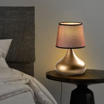 Lampa de masa, Opviq, 892OPV2582, Auriu/Maro imagine