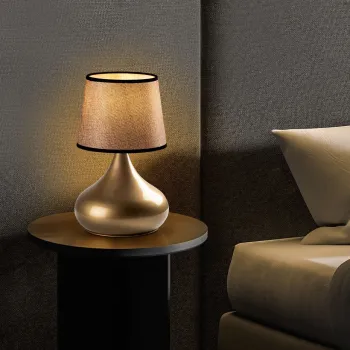 Lampa de masa, Opviq, 892OPV2583, Aur / Bej imagine