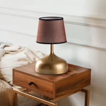 Lampa de masa, Opviq, 892OPV2586, Auriu/Maro imagine