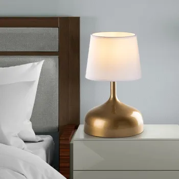 Lampa de masa, Opviq, 892OPV2588, Aur/Alb imagine