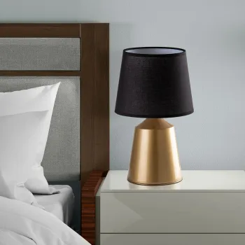 Lampa de masa, Opviq, 892OPV2589, Aur/Negru imagine