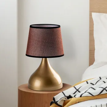Lampa de masa, Opviq, 892OPV2594, Auriu/Maro imagine