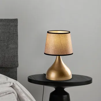 Lampa de masa, Opviq, 892OPV2595, Aur / Bej imagine
